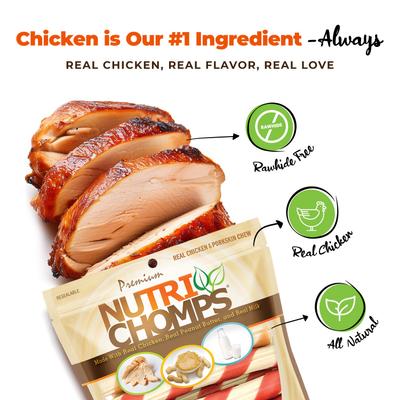 Show full view: Nutri Chomps Twists Chicken, Peanut Butter & Milk Flavor Variety Pack Dog Treats, 12 count slide 5 of 11