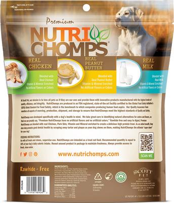 Show full view: Nutri Chomps Twists Chicken, Peanut Butter & Milk Flavor Variety Pack Dog Treats, 12 count slide 3 of 11
