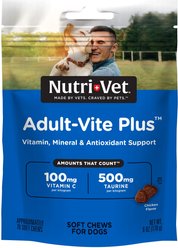 Nutri-Vet Adult-Vite Soft Chews Multivitamin for Dogs, 6-oz bag