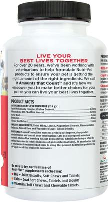 Show full view: Nutri-Vet Advanced Cetyl-M Tablets Joint Supplement for Dogs, 360 count slide 3 of 12