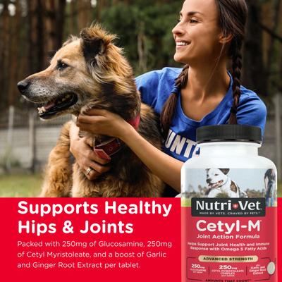 Show full view: Nutri-Vet Advanced Cetyl-M Tablets Joint Supplement for Dogs, 360 count slide 6 of 12