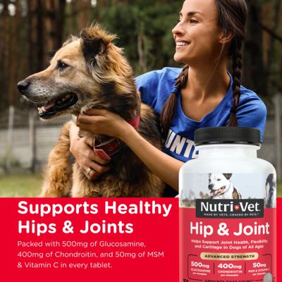 Show full view: Nutri-Vet Advanced Strength Chewable Tablets Joint Supplement for Dogs, 150 count slide 4 of 11