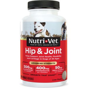 Nutri-Vet Advanced Strength Chewable Tablets Joint Supplement for Dogs, 90 count