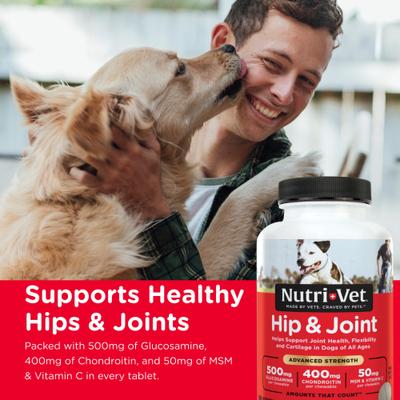 Show full view: Nutri-Vet Advanced Strength Chewable Tablets Joint Supplement for Dogs, 90 count slide 4 of 11