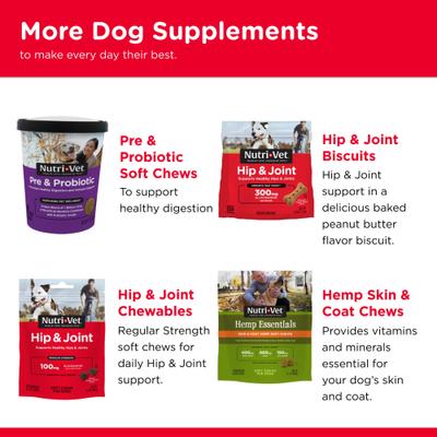 Show full view: Nutri-Vet Advanced Strength Chewable Tablets Joint Supplement for Dogs, 90 count slide 9 of 11