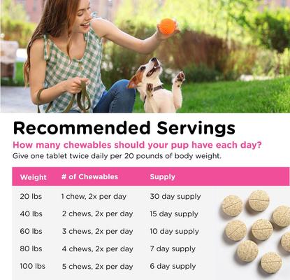 Show full view: Nutri-Vet Allerg-Eze Chewable Tablets Respiratory Supplement for Dogs, 60 count slide 6 of 10