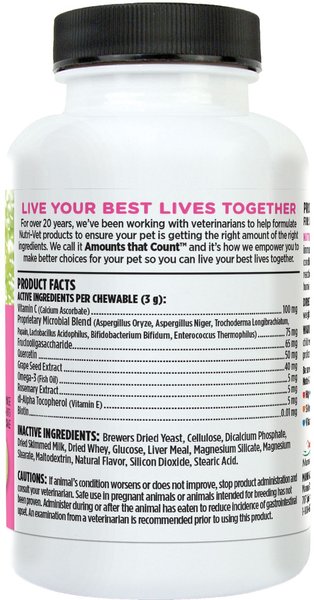 Show full view: Nutri-Vet Allerg-Eze Chewable Tablets Respiratory Supplement for Dogs, 60 count slide 7 of 10