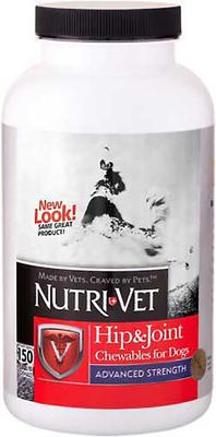 Show full view: Nutri-Vet Aspirin for Medium & Large Dogs Chewables, 75 count + Nutri-Vet Hip & Joint Advanced Strength Dog Chewables, 150 count slide 4 of 5