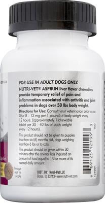 Show full view: Nutri-Vet Aspirin for Medium & Large Dogs Chewables & PetNC Hip & Joint Mobility Support Soft Chews Dog Supplement slide 3 of 7
