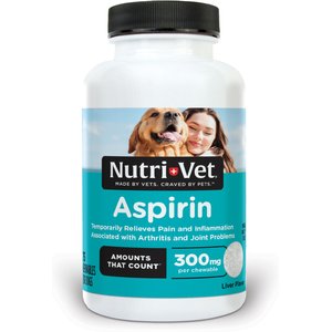 Nutri-Vet Aspirin Medication for Pain for Medium & Large Breed Dogs, 75 count