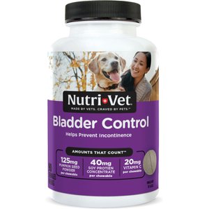 Nutri-Vet Bladder Control Chewable Tablets Urinary Supplement for Dogs, 90 count