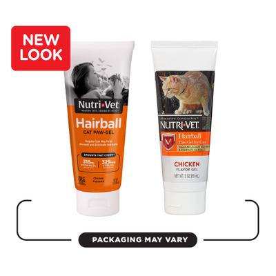 Show full view: Nutri-Vet Chicken Flavored Gel Hairball Control Supplement for Cats, 3-fl oz bottle slide 8 of 10