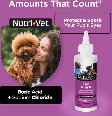Show full view: Nutri-Vet Dog Eye Rinse & Drops for Dogs, 4-fl oz bottle slide 4 of 12