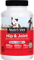 Nutri-Vet Extra Strength Chewable Tablets Joint Supplement for Dogs, 120 count