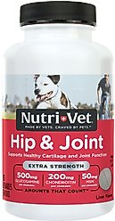 Nutri-Vet Extra Strength Chewable Tablets Joint Supplement for Dogs, 75 count