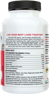 Show full view: Nutri-Vet Extra Strength Chewable Tablets Joint Supplement for Dogs, 75 count slide 3 of 12