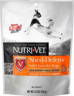 Show full view: Nutri-Vet Fish Oil Dog Softgels, 100 count + Nutri-Vet Shed Defense Dog Soft Chews, 5.3-oz bag slide 6 of 7