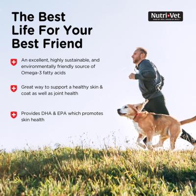 Show full view: Nutri-Vet Fish Oil Omega-3 Liquid Skin & Coat Supplement for Dogs, 12-fl oz bottle slide 7 of 9