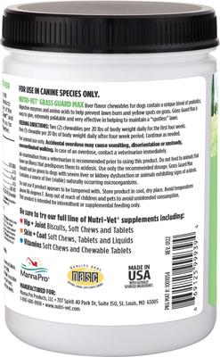 Show full view: Nutri-Vet Grass Guard Max Chewable Tablets Urinary & Lawn Protection Supplement for Dogs, 365 count slide 3 of 11