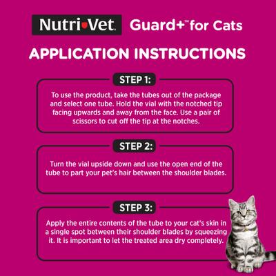 Show full view: Nutri-Vet Guard Plus Flea & Tick Treatment for Cats, over 1.5 lbs, 3 doses slide 5 of 8