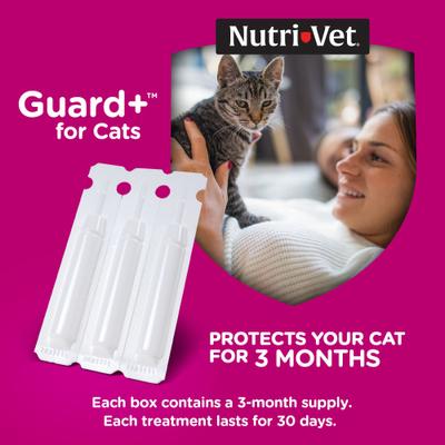 Show full view: Nutri-Vet Guard Plus Flea & Tick Treatment for Cats, over 1.5 lbs, 3 doses slide 6 of 8