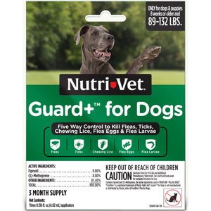 NUTRI-VET Guard Plus Flea Tick Treatment for Large Dogs, 89-132