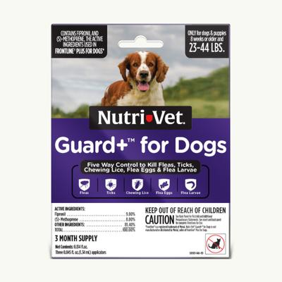 Show full view: Nutri-Vet Guard Plus Flea & Tick Treatment for Medium Dogs, 23-44 lbs, 3 doses slide 1 of 8