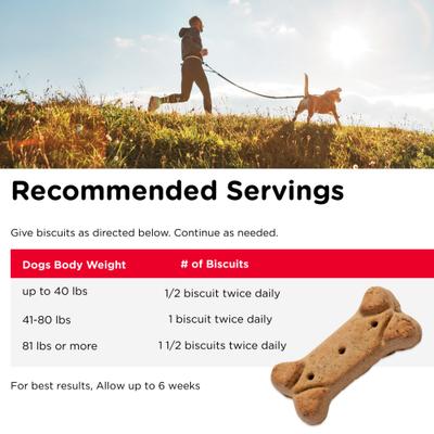 Show full view: Nutri-Vet Hip & Joint Regular Strength Biscuits for Small & Medium Dogs Peanut Butter Flavor Treats, 19.5-oz bag slide 7 of 11