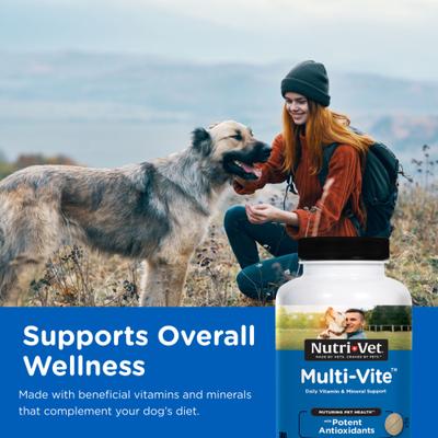 Show full view: Nutri-Vet Multi-Vite Chewable Tablets Multivitamin for Dogs, 180 count slide 4 of 11