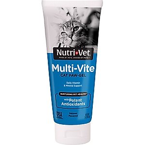 Nutri-Vet Multi-Vite Salmon Flavored Gel Multivitamin for Cats, 3-oz tube