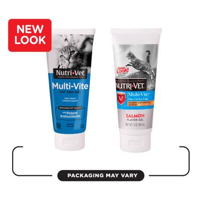 Show full view: Nutri-Vet Multi-Vite Salmon Flavored Gel Multivitamin for Cats, 3-oz tube slide 10 of 12