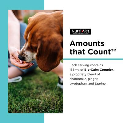 Show full view: Nutri-Vet Pet-Ease Soft Chews Calming Supplement for Dogs, 6-oz bag slide 4 of 11