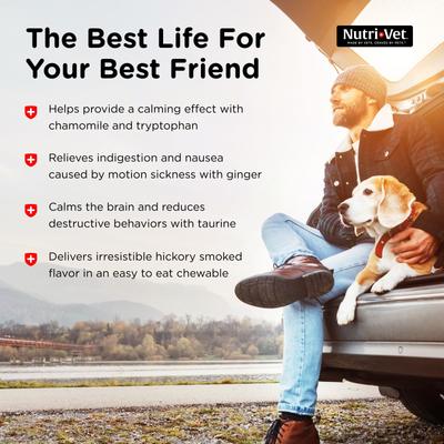 Show full view: Nutri-Vet Pet-Ease Soft Chews Calming Supplement for Dogs, 6-oz bag slide 5 of 11