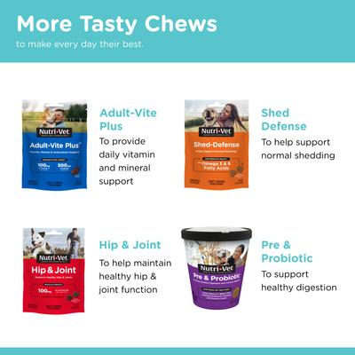 Show full view: Nutri-Vet Pet-Ease Soft Chews Calming Supplement for Dogs, 6-oz bag slide 7 of 11
