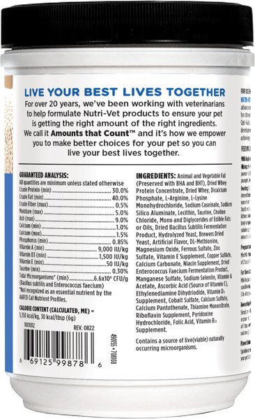 NUTRI-VET Powder Milk Supplement for Cats, 12-oz - Chewy.com