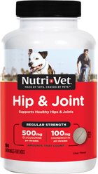 Nutri-Vet Regular Strength Chewable Tablets Joint Supplement for Dogs, 180 count