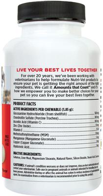 Show full view: Nutri-Vet Regular Strength Chewable Tablets Joint Supplement for Dogs, 75 count slide 3 of 11