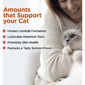 Nutri-Vet Salmon Flavored Gel Hairball Control Supplement for Cats, 3-oz tube