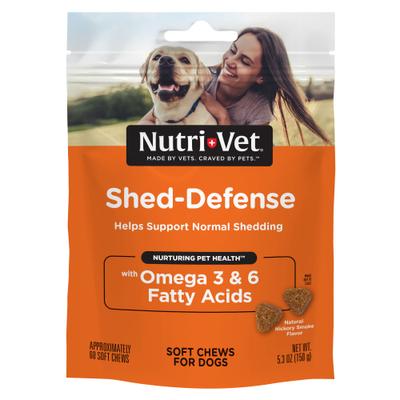 Show full view: Nutri-Vet Shed Defense Seafood & Fish Flavored Soft Chews Skin & Coat Supplement for Dogs, 5.3-oz bag slide 1 of 12