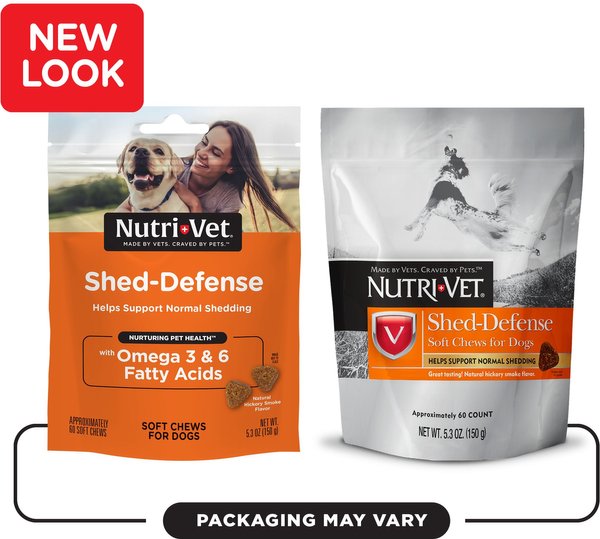 Nutri-Vet Shed Defense Seafood & Fish Flavored Soft Chews Skin & Coat Supplement for Dogs
