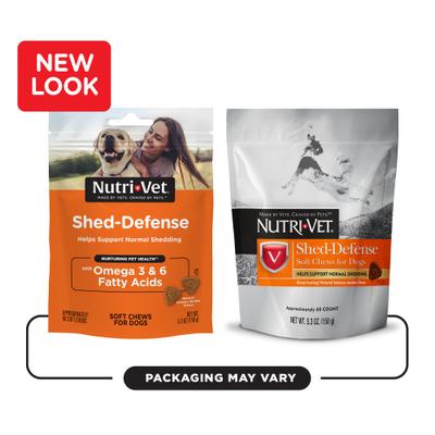 Show full view: Nutri-Vet Shed Defense Seafood & Fish Flavored Soft Chews Skin & Coat Supplement for Dogs, 5.3-oz bag slide 10 of 12