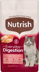 Rachael Ray Nutrish Everyday Digestion Chicken, Brown Rice & Salmon Recipe with Peas & Carrots Dry Cat Food, 3-lb bag