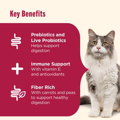 Show full view: Nutrish Everyday Digestion Chicken, Brown Rice & Salmon Recipe with Peas & Carrots Dry Cat Food, 3-lb bag (Rachael Ray) slide 5 of 12