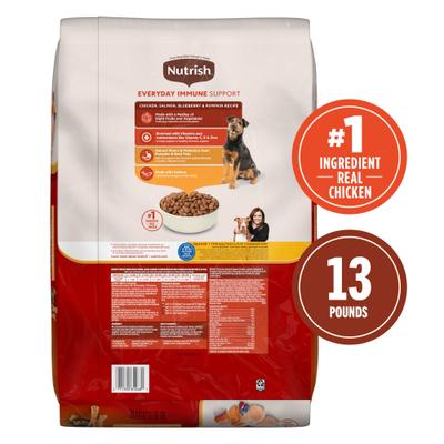 Show full view: Nutrish Everyday Immune Support Chicken, Salmon, Blueberry & Pumpkin Recipe Dry Dog Food, 13-lb bag (Rachael Ray) slide 3 of 12