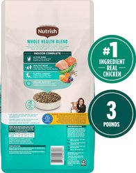 Nutrish Whole Health Blend Indoor Complete Chicken with Lentils & Salmon Recipe Dry Cat Food (Rachael Ray), 3-lb bag slide 2 of 8