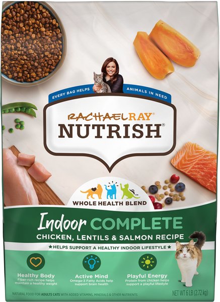 Rachael Ray Nutrish Indoor Complete Chicken & Salmon with Lentils Recipe Dry Cat Food