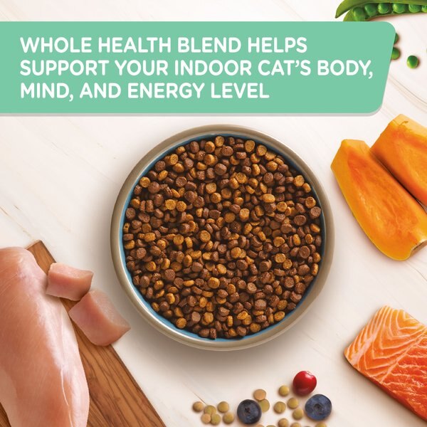 Nutrish Whole Health Blend Indoor Complete Chicken with Lentils & Salmon Recipe Dry Cat Food (Rachael Ray)