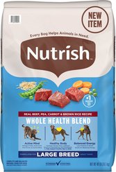 Nutrish Whole Health Blend Large Breed Real Beef, Pea, Carrot & Brown Rice Recipe Dry Dog Food, 40-lb bag
