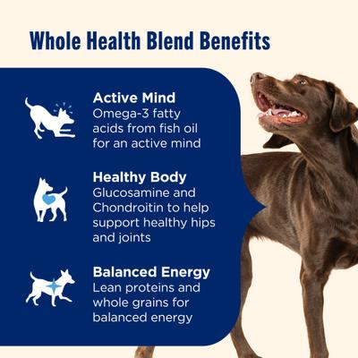 Show full view: Nutrish Whole Health Blend Large Breed Real Chicken, Pea, Brown Rice & Carrot Recipe Dry Dog Food, 28-lb bag slide 5 of 13