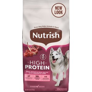 Nutrish High Protein Beef, Potato & Peas Recipe with Venison & Lamb Dry Dog Food, 4-lb bag (Rachael Ray)